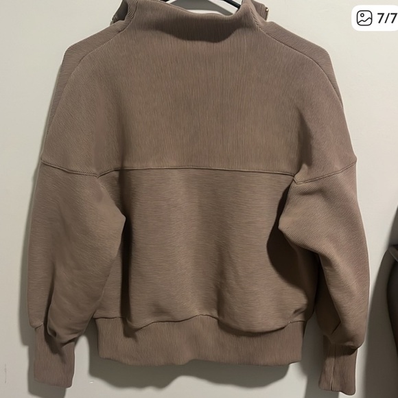 Varley Brown Half-Zip Sweatshirt - Picture 2 of 5